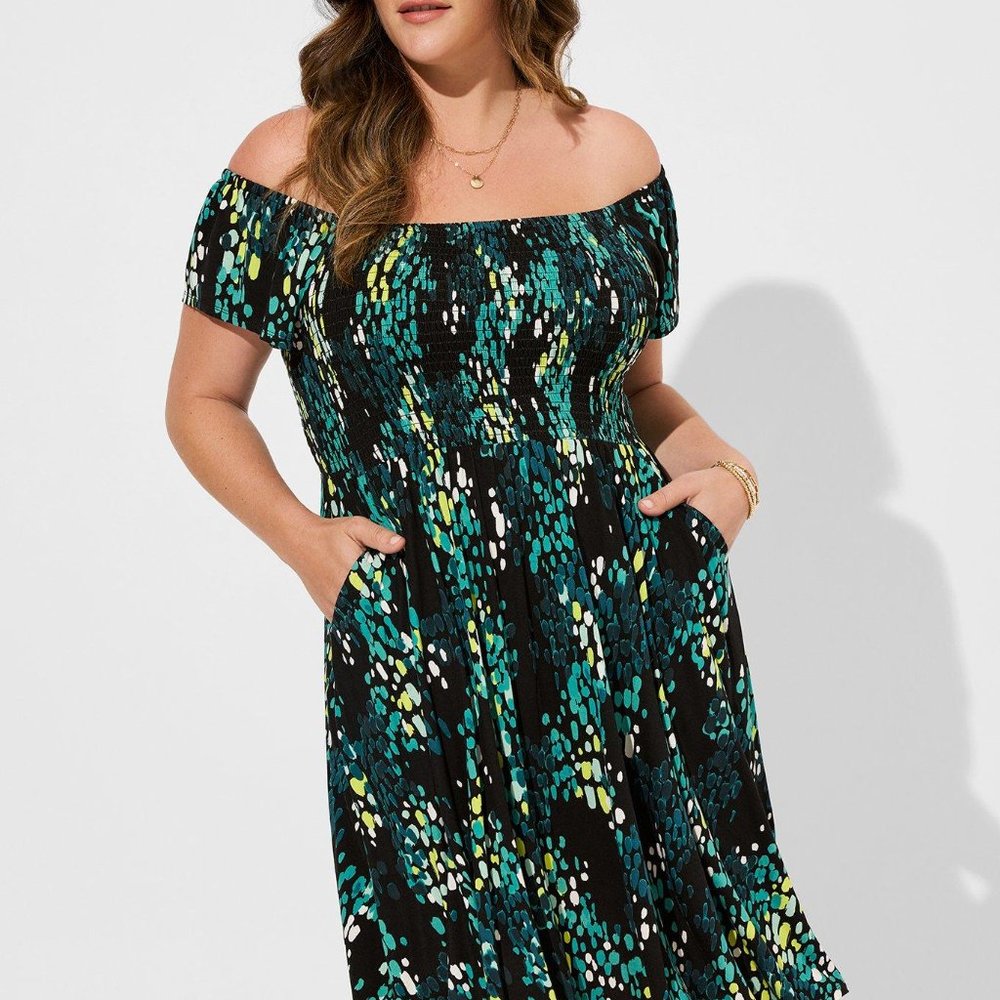 NWT Torrid Mini Super Soft Off-Shoulder Dress